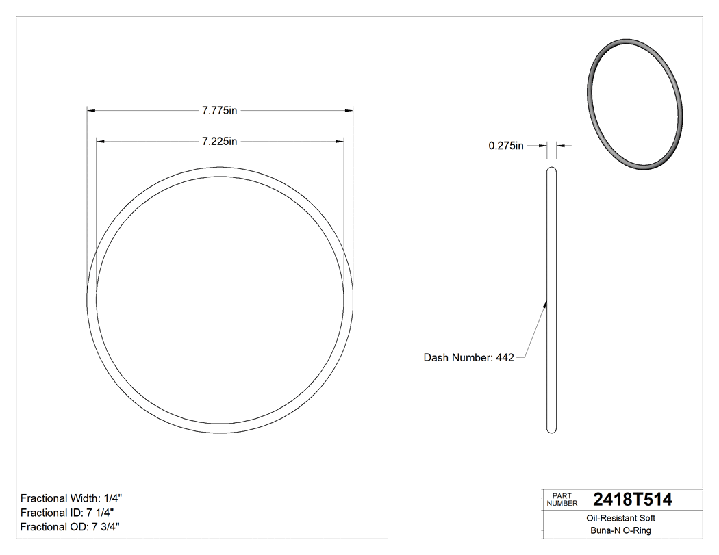 Technical drawing - 2418T514